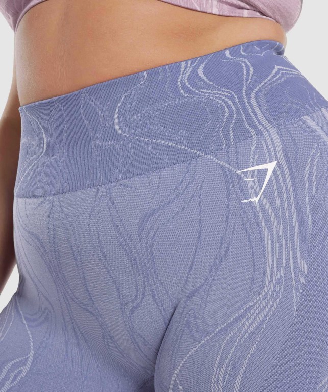 Gymshark Mercury Seamless Women's Shorts Blue | UAE-42CJFM