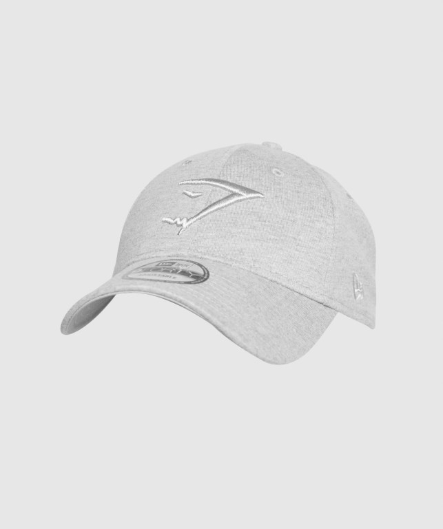 Gymshark New Era 9FORTY Adjustable Men\'s Headwear Grey | UAE-32FUVM