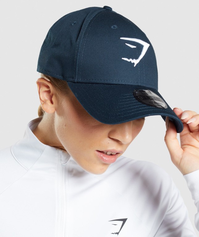 Gymshark New Era 9FORTY Adjustable Men's Headwear Blue | UAE-79GVMS