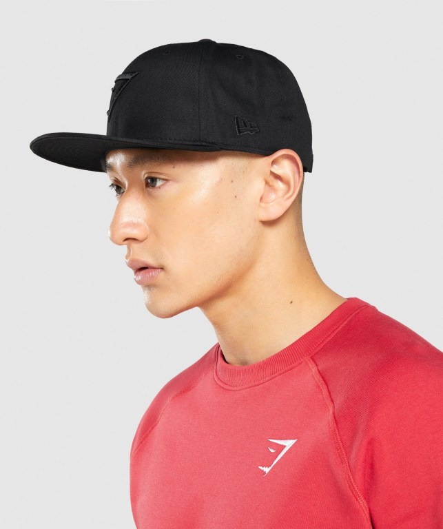 Gymshark New Era 9Fifty Snapback Men's Headwear Black | UAE-94NOBZ