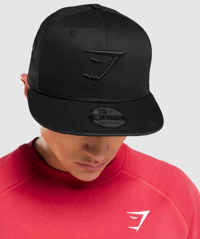 Gymshark New Era 9Fifty Snapback Men's Headwear Black | UAE-94NOBZ