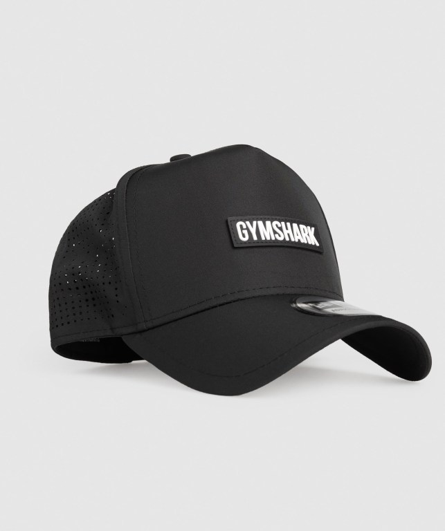 Gymshark New Era E-Frame Trucker Men's Headwear Black | UAE-79DSRH