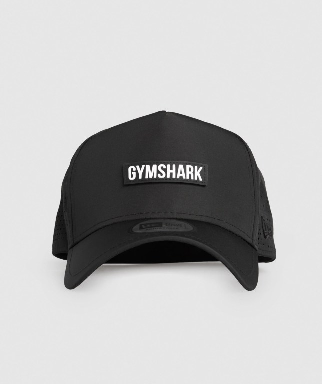 Gymshark New Era E-Frame Trucker Men\'s Headwear Black | UAE-79DSRH