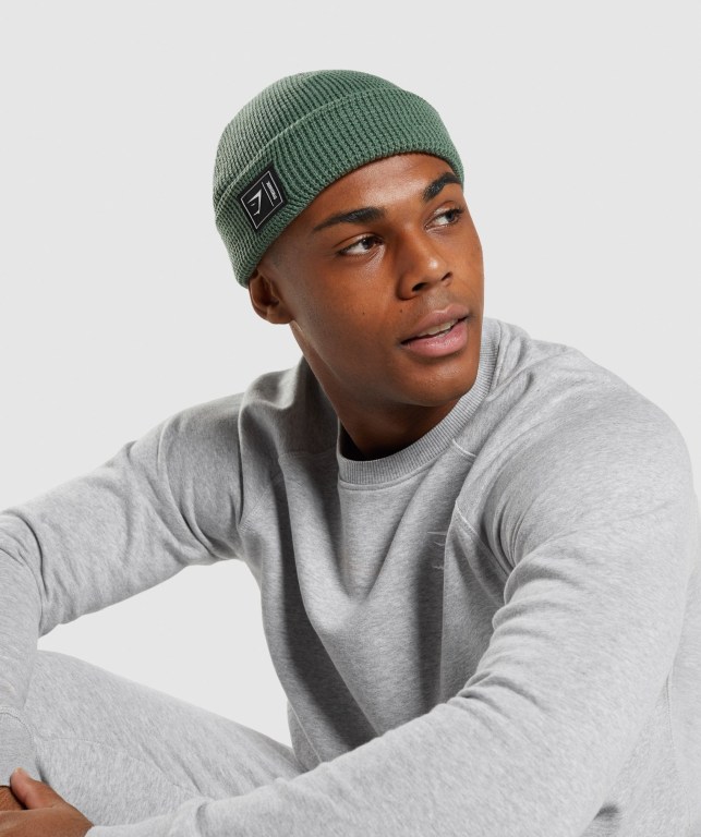 Gymshark New Era Fishermans Beanie Women's Headwear Green | UAE-18IPWD