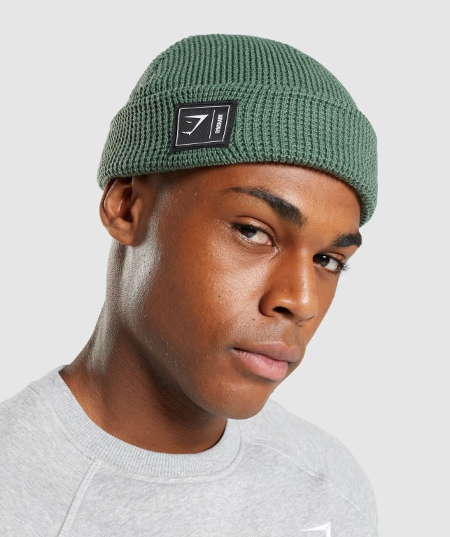 Gymshark New Era Fishermans Beanie Women's Headwear Green | UAE-18IPWD