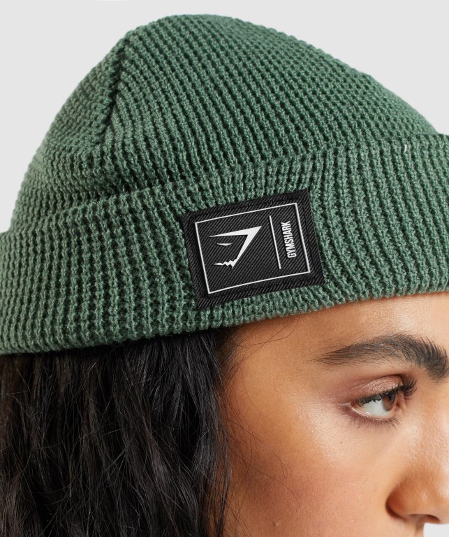 Gymshark New Era Fishermans Beanie Women's Headwear Green | UAE-18IPWD