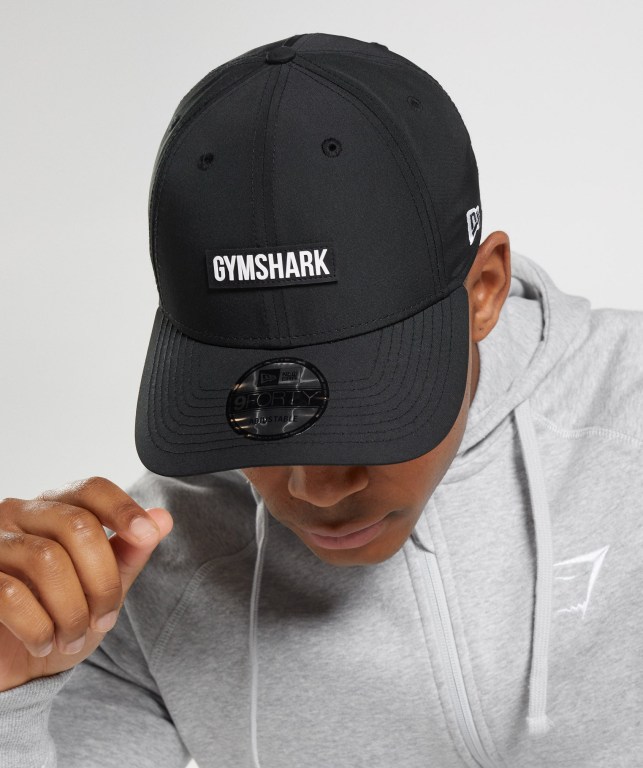 Gymshark New Era GS 9Forty Snapback Men's Headwear Black | UAE-38NXWK