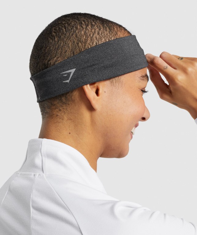 Gymshark New Era Headband Men's Headwear Black | UAE-80MPSF