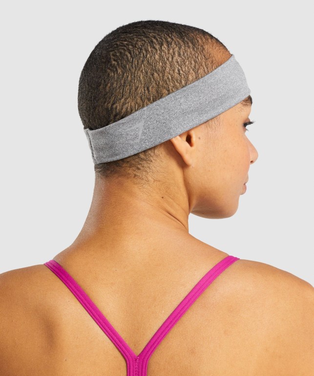 Gymshark New Era Headband Men's Headwear Light Grey | UAE-82PYWV