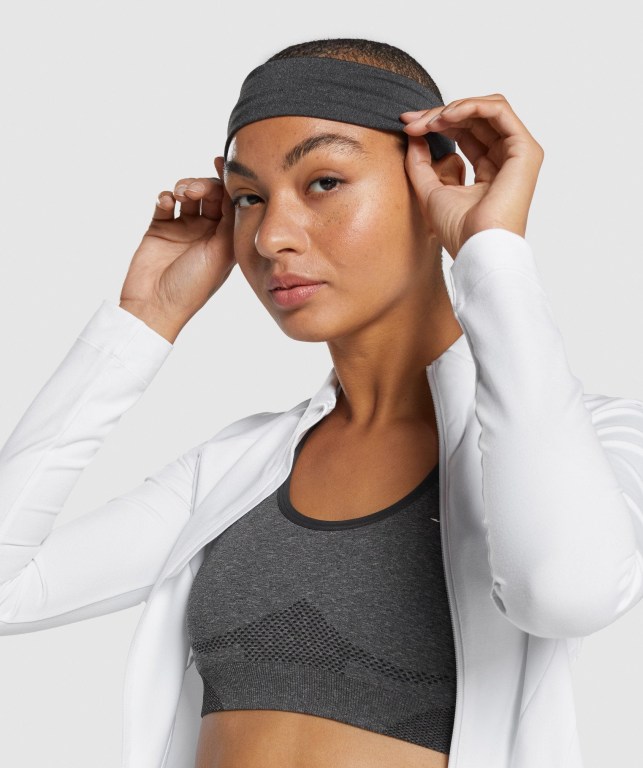 Gymshark New Era Headband Women\'s Headwear Black | UAE-40LHJP