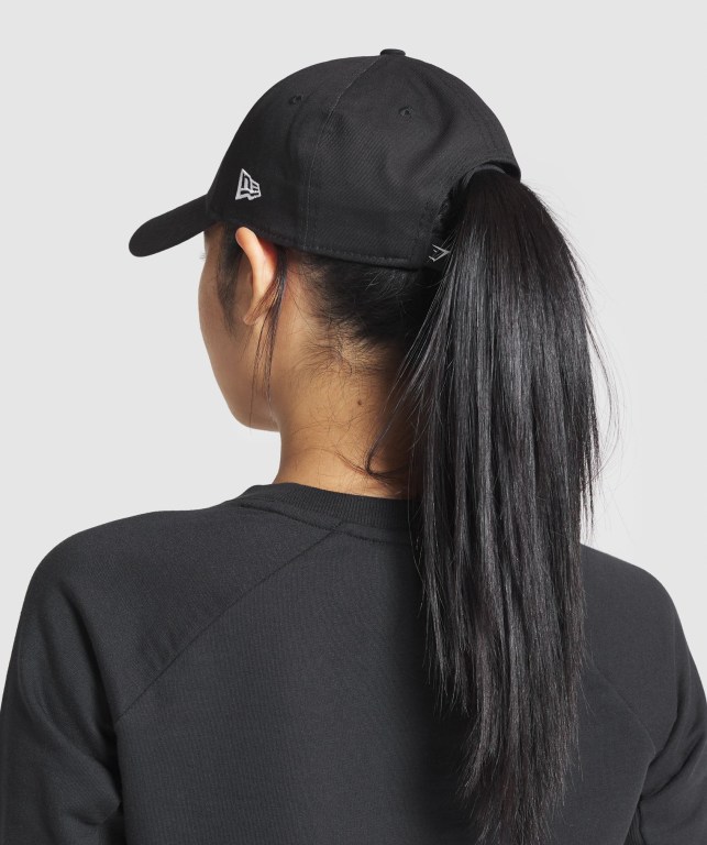 Gymshark New Era Legacy 9Forty Men's Headwear Black | UAE-61GWON