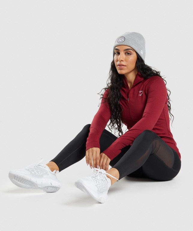 Gymshark New Era Legacy Cuff Knit Women's Headwear Grey | UAE-04JOAE