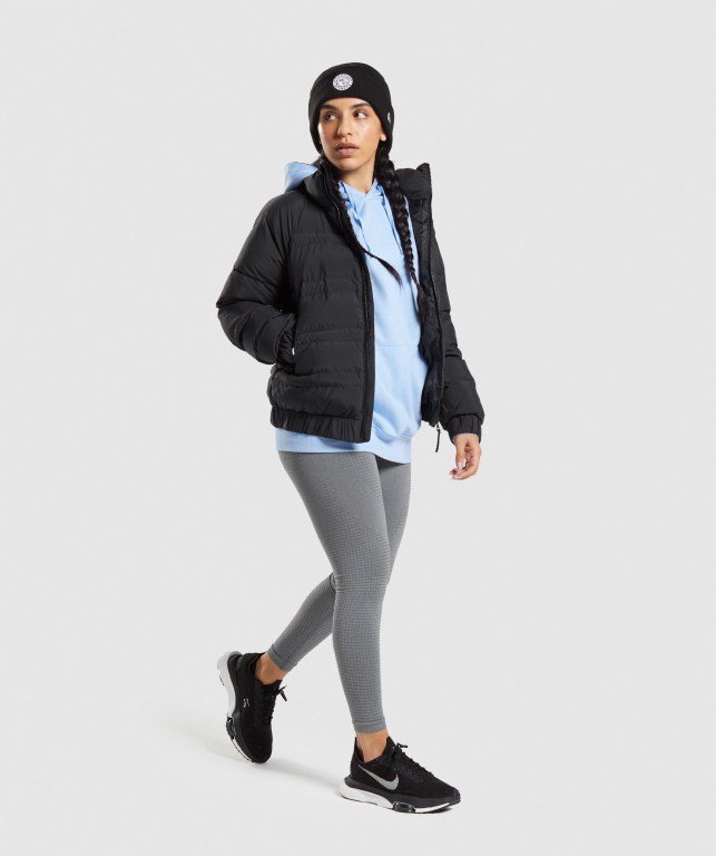 Gymshark New Era Legacy Cuff Knit Women's Headwear Black | UAE-89RQDT