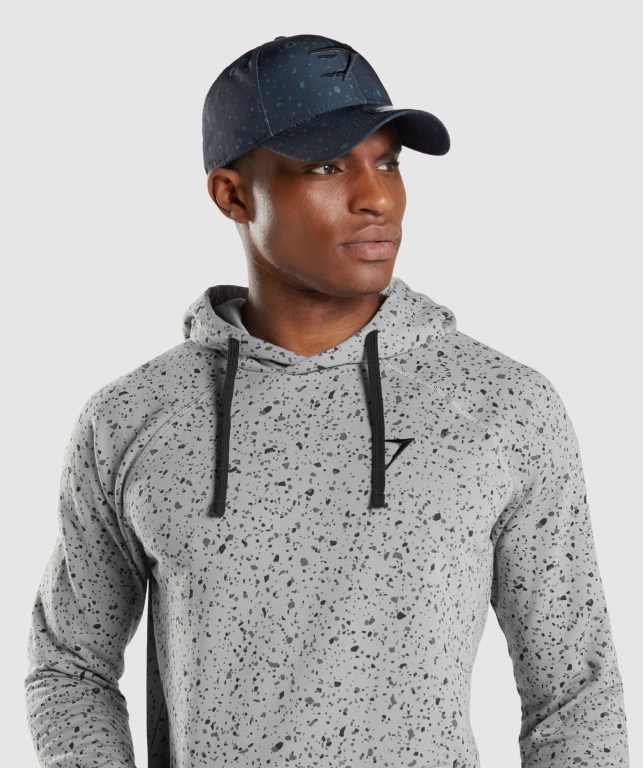 Gymshark New Era Universe Print Men's Headwear Navy / White | UAE-06VACM