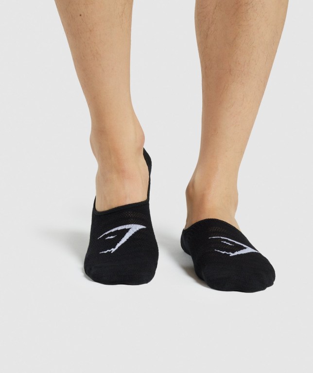 Gymshark No Show 3pk Women's Socks White / Light Grey / Black | UAE-93MXEG