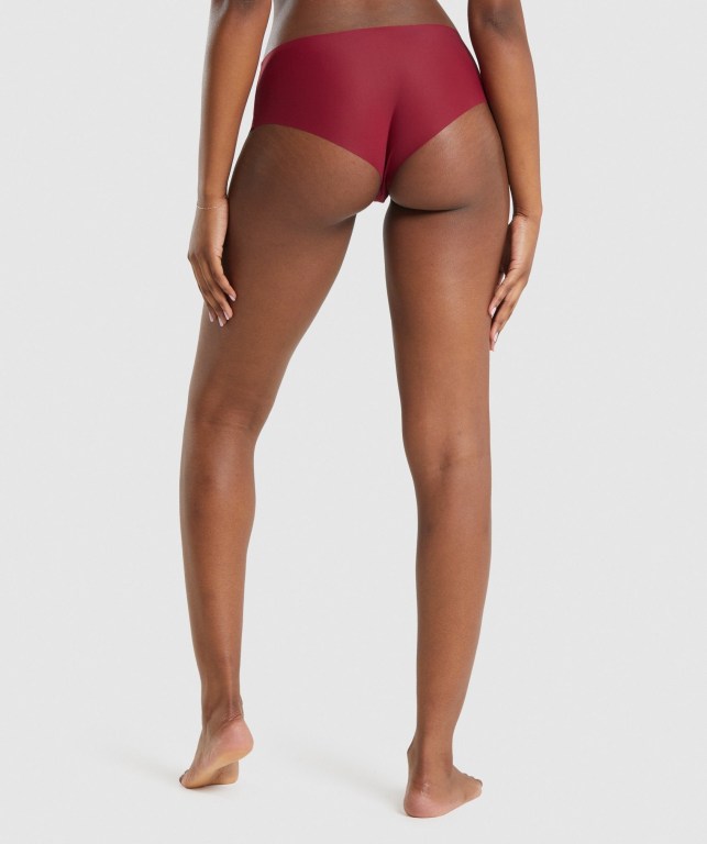 Gymshark No VPL Hipster 3pk Women's Underwear Burgundy / Blue / Green | UAE-70MDVY