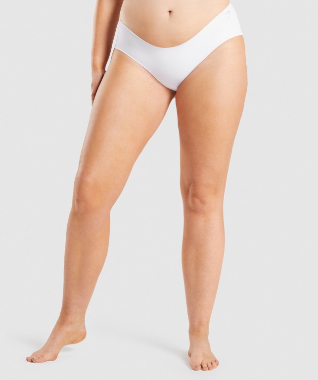 Gymshark No VPL Hipster Women\'s Underwear White | UAE-84MEVZ