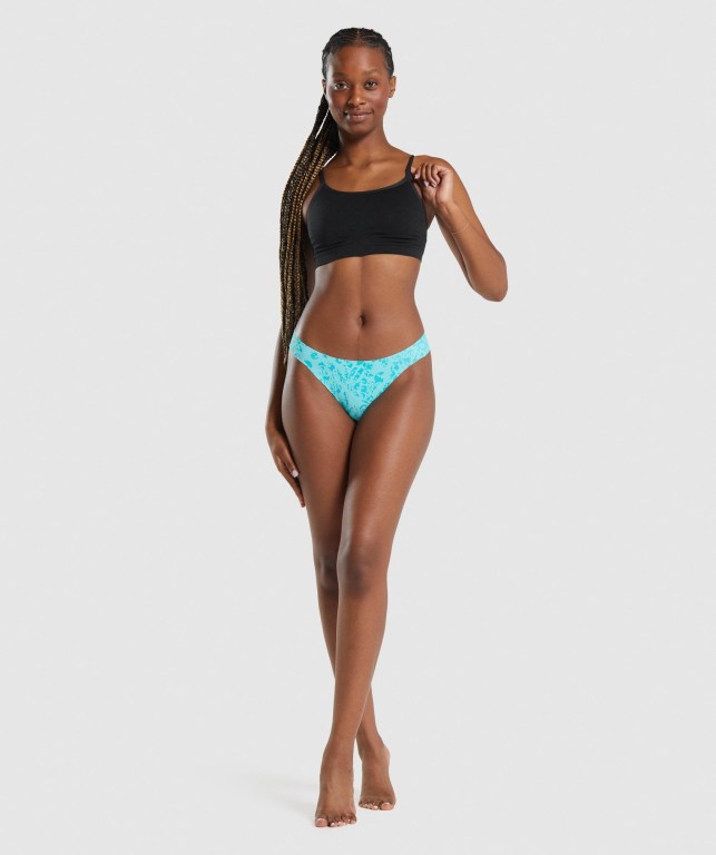 Gymshark No VPL Thong 3pk Women's Underwear Burgundy / Blue / Green | UAE-29ZOSA