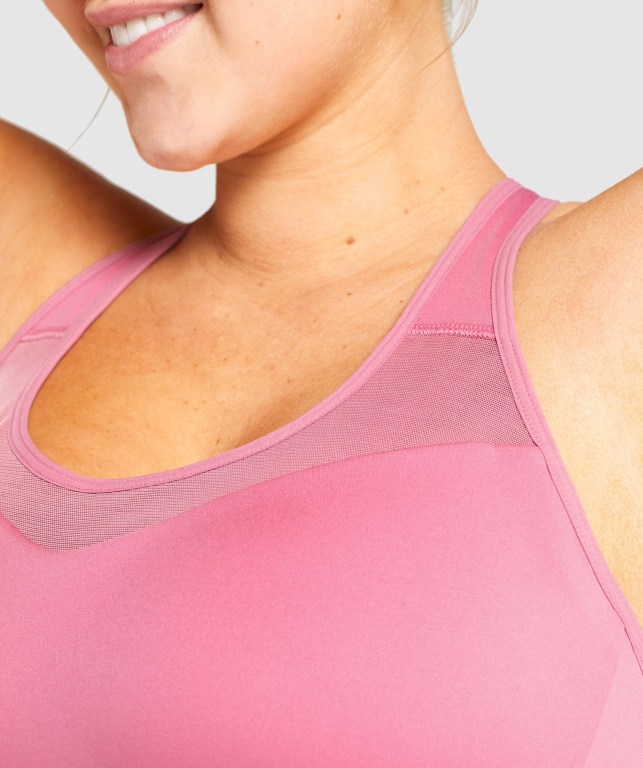 Gymshark Open Back Training Women's Sports Bra Pink | UAE-26MAXK