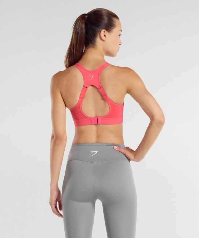 Gymshark Open Back Training Women's Sports Bra Pink | UAE-51XTHL