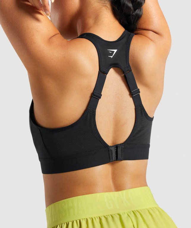 Gymshark Open Back Training Women's Sports Bra Black | UAE-93NJIV