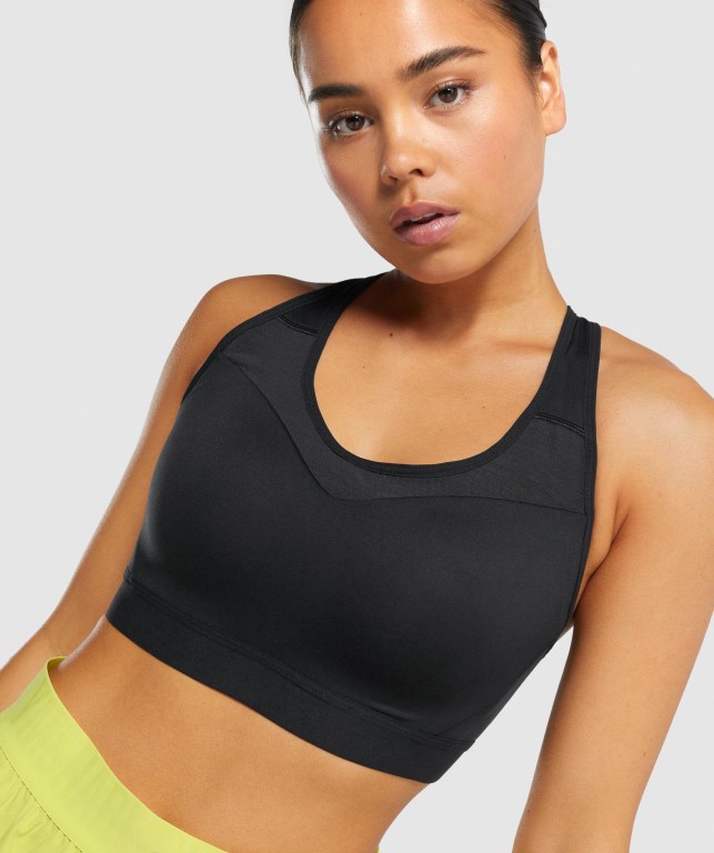 Gymshark Open Back Training Women's Sports Bra Black | UAE-93NJIV