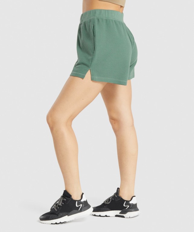 Gymshark Pause Loose Women's Shorts Green | UAE-14CVJM