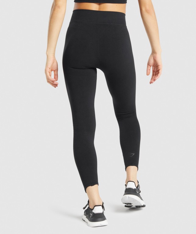 Gymshark Pause Seamless High Waisted Women's Leggings Black | UAE-54VZDW