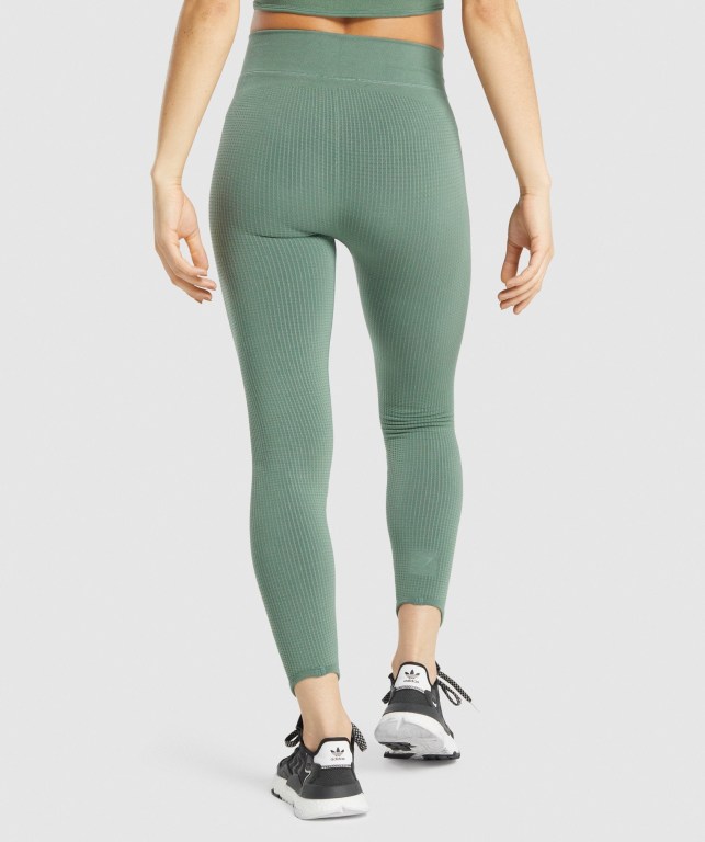 Gymshark Pause Seamless High Waisted Women's Leggings Green | UAE-78WIVK