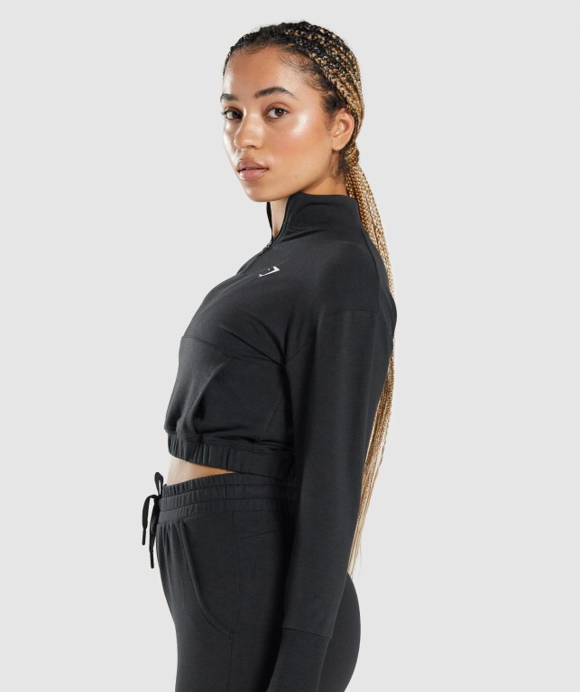 Gymshark Pippa Training Women's Hoodies Black | UAE-12TLPX