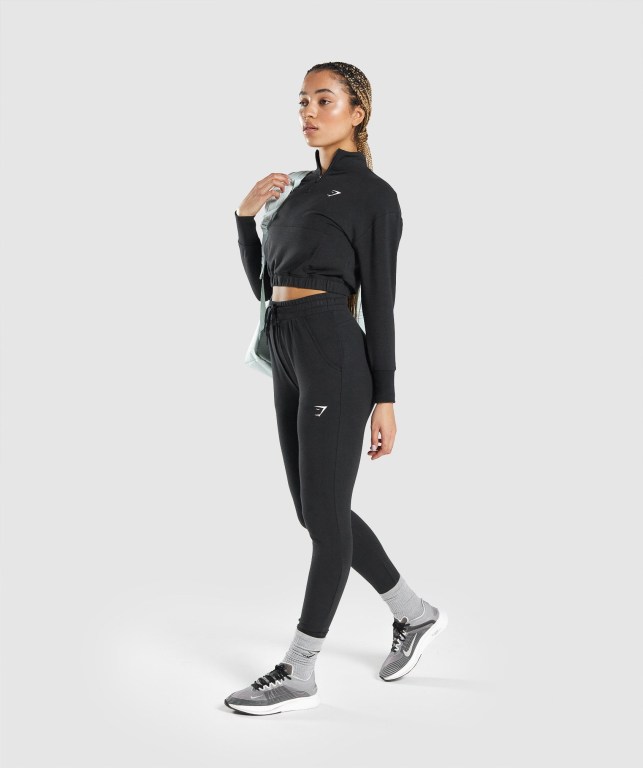 Gymshark Pippa Training Women's Hoodies Black | UAE-12TLPX