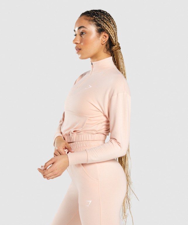 Gymshark Pippa Training Women's Hoodies Light Pink | UAE-53SWJC