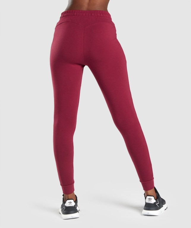 Gymshark Pippa Training Women's Joggers Burgundy | UAE-67FWMB