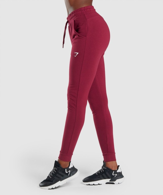 Gymshark Pippa Training Women's Joggers Burgundy | UAE-67FWMB