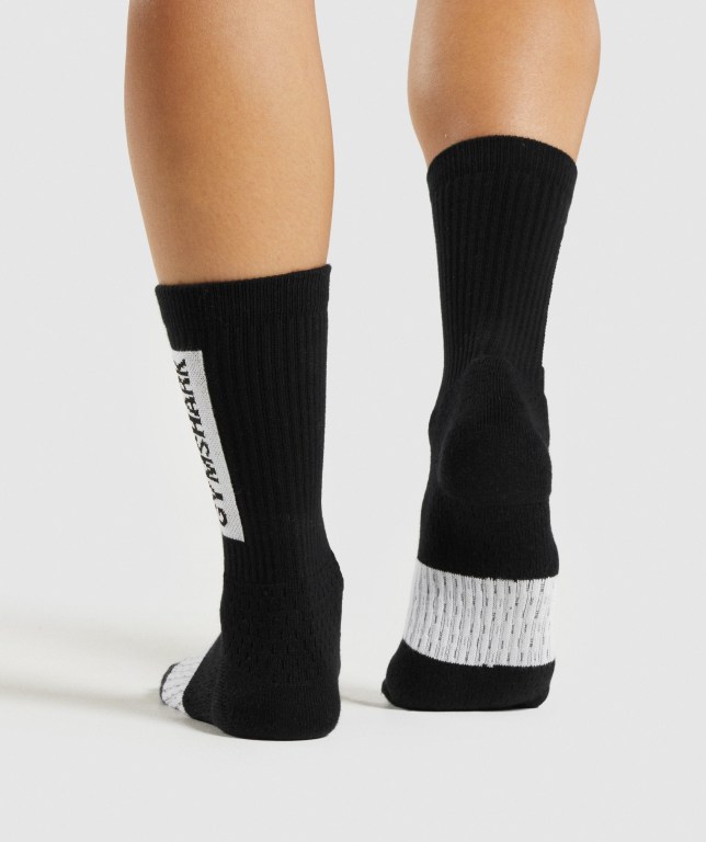 Gymshark Premium (1pk) Women's Socks Black | UAE-67HJRL