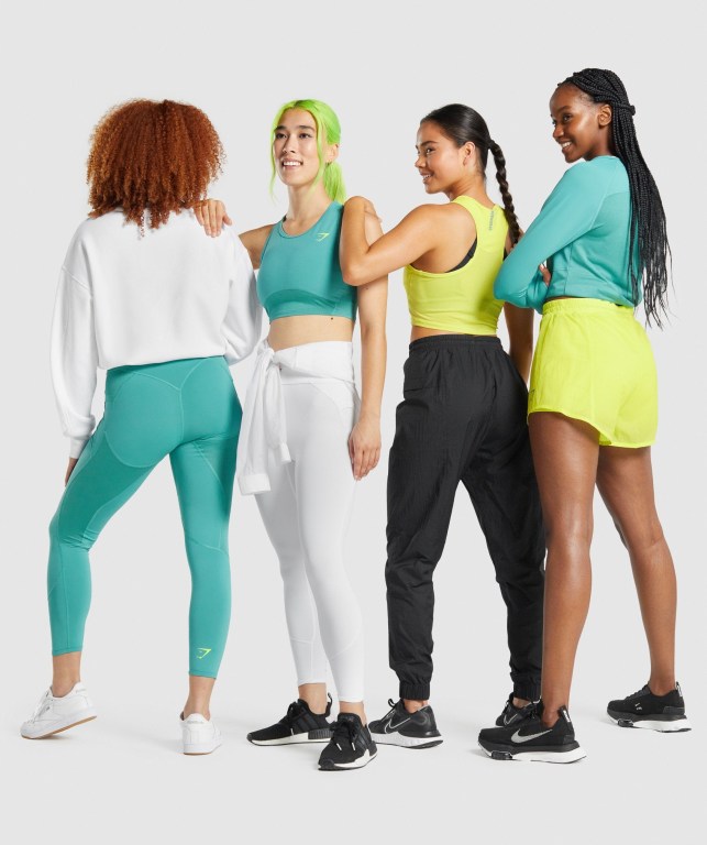 Gymshark Pulse High Waisted Women's Leggings White | UAE-48IYGK