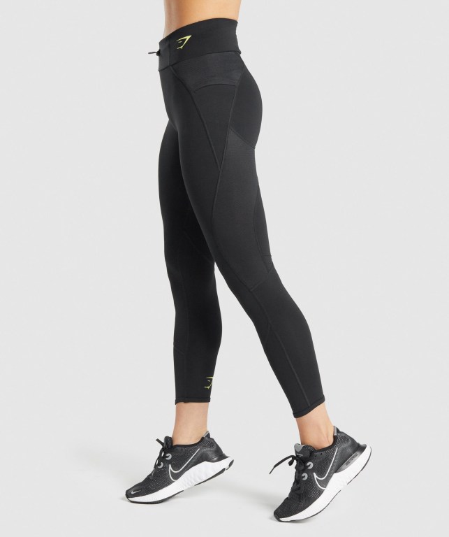 Gymshark Pulse High Waisted Women's Leggings Black | UAE-74THPD