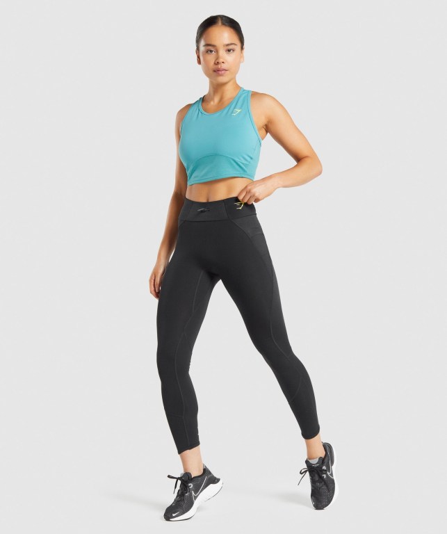 Gymshark Pulse High Waisted Women's Leggings Black | UAE-74THPD