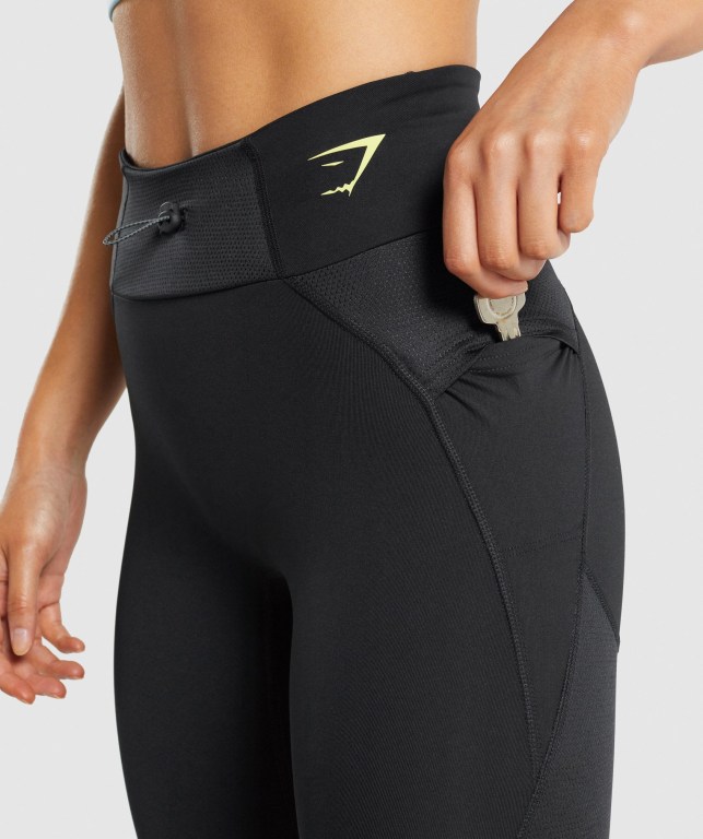 Gymshark Pulse High Waisted Women's Leggings Black | UAE-74THPD