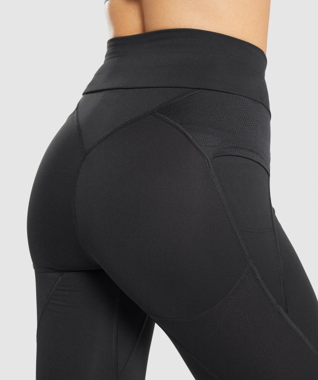 Gymshark Pulse High Waisted Women's Leggings Black | UAE-74THPD