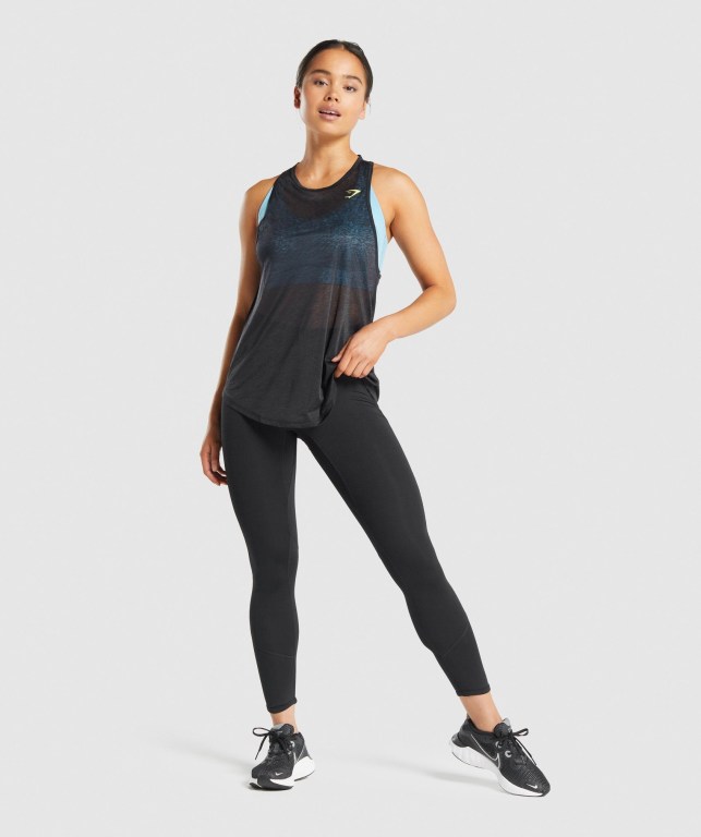 Gymshark Pulse Lightweight Women's Tank Tops Black | UAE-14ZOIY