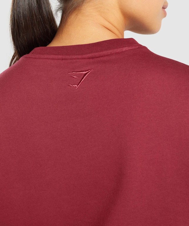 Gymshark Pulse Women's Hoodies Burgundy | UAE-86OIYS