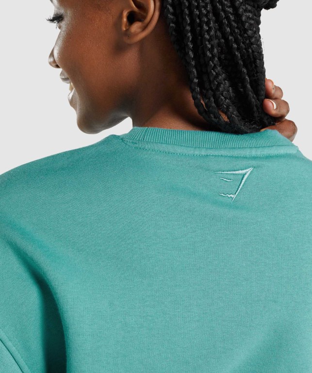 Gymshark Pulse Women's Hoodies Turquoise | UAE-41ZVXF