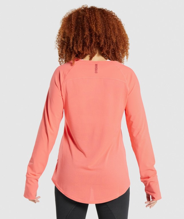 Gymshark Pulse Women's T Shirts Pink | UAE-28PKMW