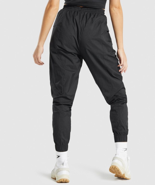 Gymshark Pulse Woven Women's Joggers Black | UAE-76IQJS