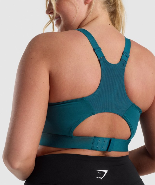 Gymshark Racer Back Training Women's Sports Bra Turquoise | UAE-52CNSU