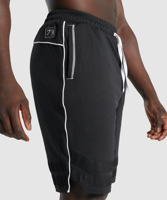 Gymshark Recess Basketball Men's Shorts Black | UAE-67TELF