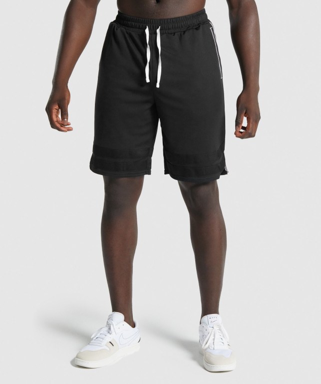 Gymshark Recess Basketball Men\'s Shorts Black | UAE-67TELF