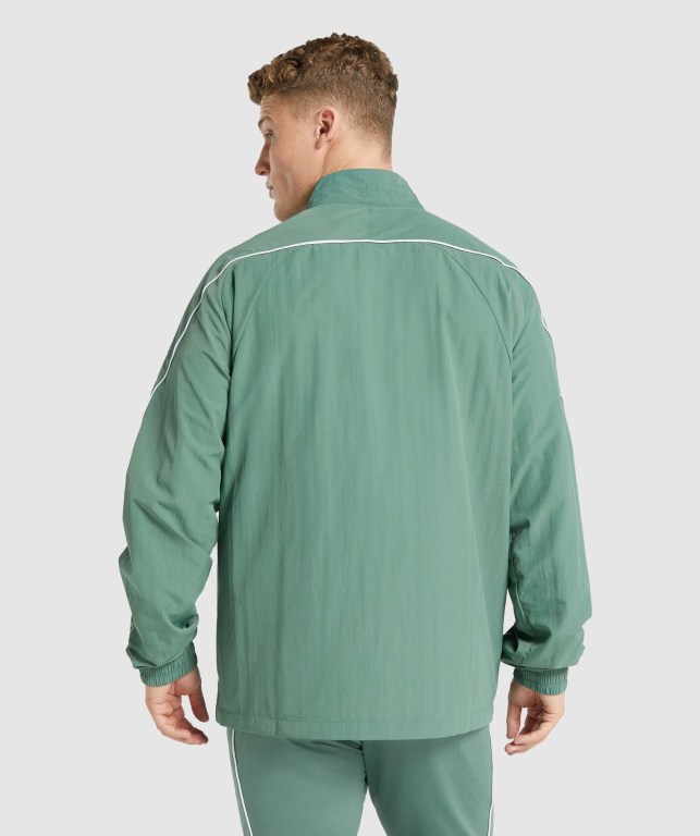 Gymshark Recess Lightweight Men's Jackets Green | UAE-92OBPI