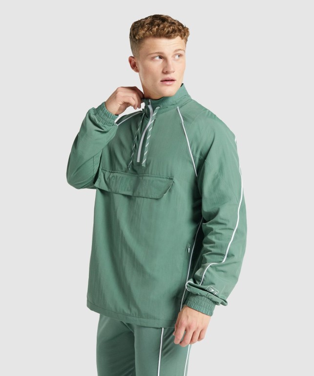 Gymshark Recess Lightweight Men's Jackets Green | UAE-92OBPI